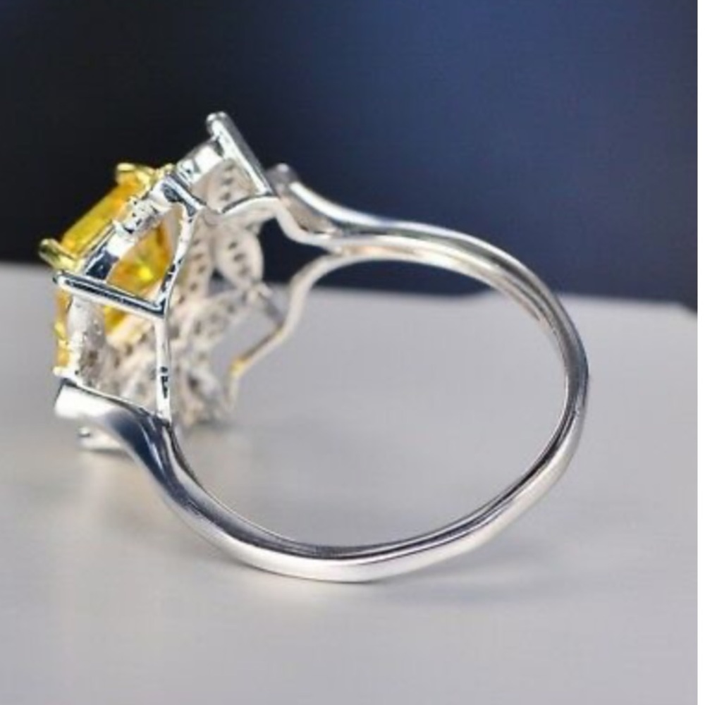 Gorgeous 925 ST Silver Citrine Birthstone Ring - Picture 5 of 10